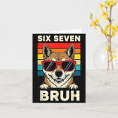 67 Animals Funny 67 Brainrot Youth Kids Dog 67  Karte (Gelbe Blume)