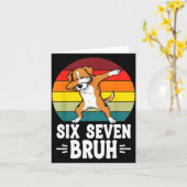 67 Animals Funny 67 Brainrot Youth Kids Dog 67  Karte (Gelbe Blume)