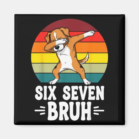 67 Animals Funny 67 Brainrot Youth Kids Dog 67  Magnet (Vorne)