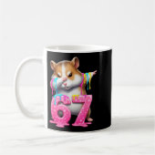 67 Animals Funny 67 Brainrot Youth Kids Hamster 67 Kaffeetasse (Links)