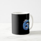 67 Animals Funny 67 Brainrot Youth Kids Shark 67  Kaffeetasse (VorderseiteRechts)