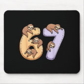67 Animals Funny 67 Brainrot Youth Kids Sloth 67 Mousepad (Vorne)