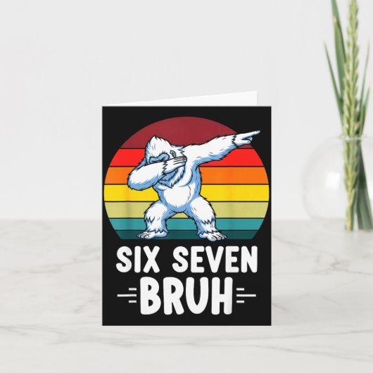 67 Animals Funny 67 Brainrot Youth Kids Yeti 67  Karte (Vorderseite)