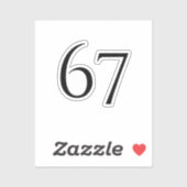 67 AUFKLEBER (Blatt)