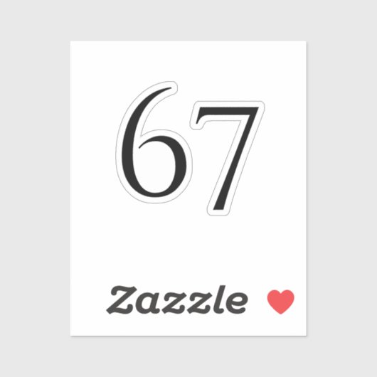 67 AUFKLEBER (Blatt)