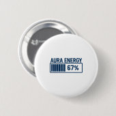 67 Aura bei Six Seven Lustiger Meme Gen Alpha Slan Button (Vorne & Hinten)