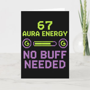 67 Aura Energie Kein Puffer Nötig Retro Pixel Game Karte