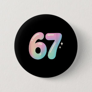 67 Aura Energy Alpha Slang Internet-Meme  Button