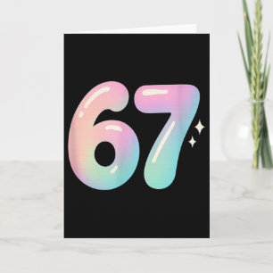 67 Aura Energy Alpha Slang Internet Meme  Karte