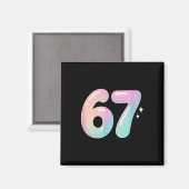 67 Aura Energy Alpha Slang Internet Meme Magnet (Vorderseite/Rückseite)