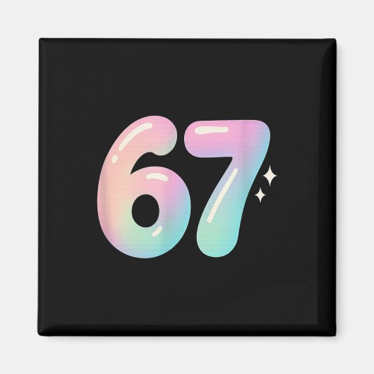 67 Aura Energy Alpha Slang Internet Meme Magnet (Vorne)