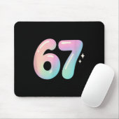 67 Aura Energy Alpha Slang Internet-Meme Mousepad (Mit Mouse)