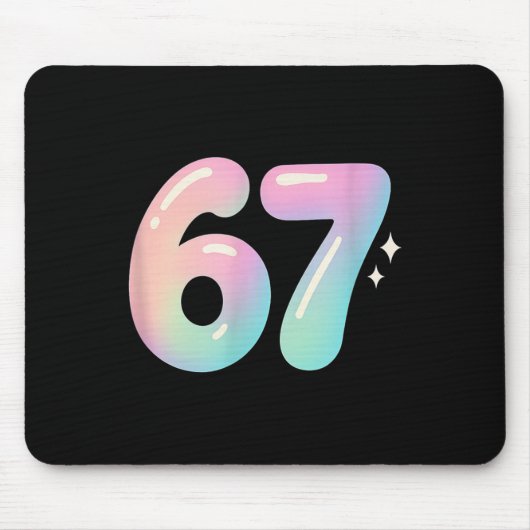 67 Aura Energy Alpha Slang Internet-Meme Mousepad (Vorne)