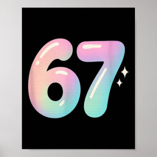 67 Aura Energy Alpha Slang Internet-Meme Poster
