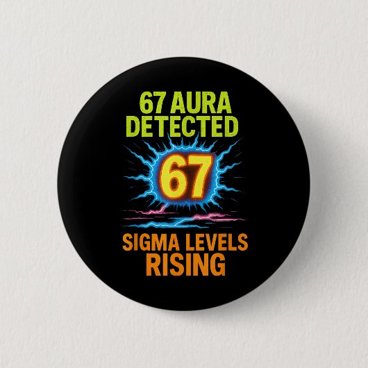 67 Aura erkannt Sigma-Level steigen Sechs Sieben R Button (Vorderseite)