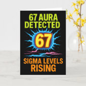 67 Aura erkannt Sigma-Level steigen Six Seven Riz Karte (Gelbe Blume)