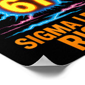 67 Aura erkannt Sigma-Level steigen Six Seven Riz Poster (Ecke)