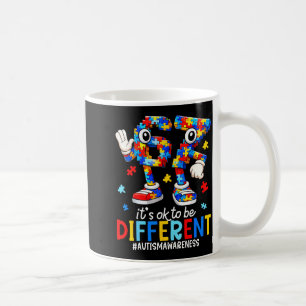 67 Autismus-Bewusstsein sechs sieben Jungen anders Kaffeetasse
