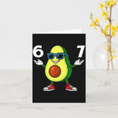 67 Avocado 6 7 Funny Cool Six Seven Meme Cartoon B Karte (Gelbe Blume)