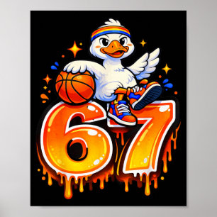 67 Baseball-Gans Lustiges Meme Six Seven Kinder Ju Poster