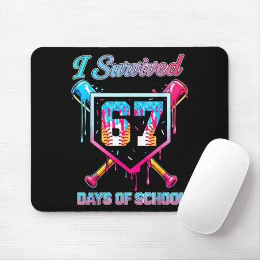 67 Baseball Ice Cream Drip Six Seven Meme Teachers Mousepad (Mit Mouse)