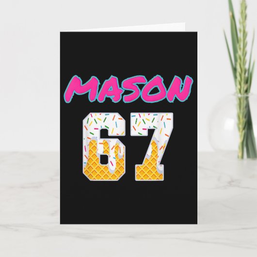 67 Baseball Meme Slang viraler Trend  Karte (Vorderseite)