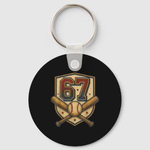 67 Baseball-Meme Vintage Srts Wappen Lustig Retro  Schlüsselanhänger