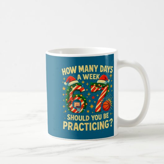 67 Basketball Christmas Funny Practice Meme Gift Kaffeetasse (Rechts)