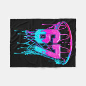 67 Basketball Drip Six Seven Funny  Fleecedecke (Vorderseite (Horizontal))