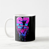 67 Basketball Drip Six Seven Funny  Kaffeetasse (Links)