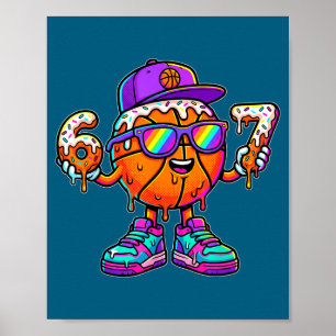 67 Basketball Drip Six Seven Lustiges Meme Gen Alp Poster