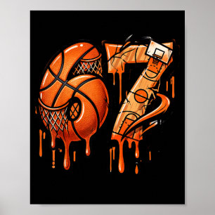67 Basketball Eiscreme tropft Six Seven  Poster