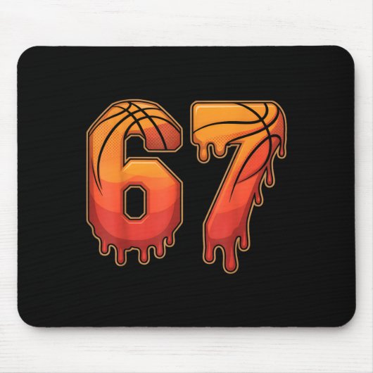 67 Basketball Gen Alpha Slang Kids Drip Six Seven Mousepad (Vorne)