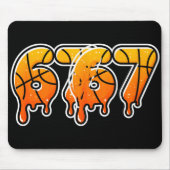 67 Basketball Halftone Meme Gen Alpha Slang Drip S Mousepad (Vorne)