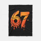 67 Basketball Ice Cream Drip Six Seven Fleecedecke (Vorderseite)