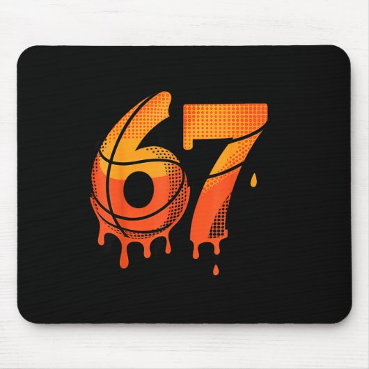 67 Basketball Ice Cream Drip Six Seven Mousepad (Vorne)