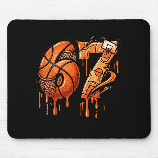 67 Basketball Ice Cream Drip Six Seven Mousepad (Vorne)