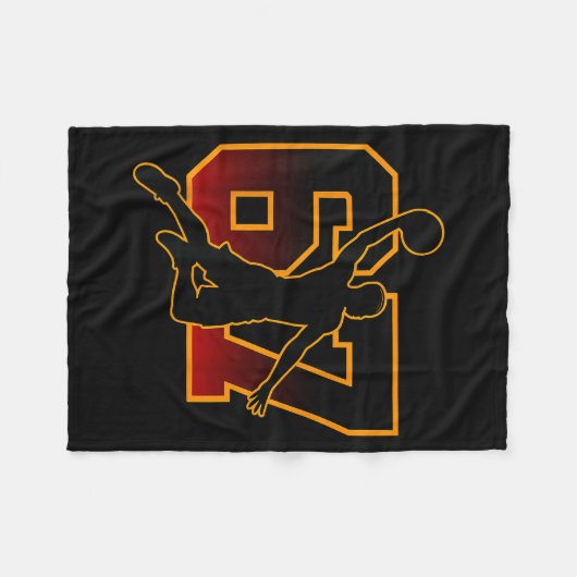 67 Basketball Meme Slam Dunk Sition Six Seven Numb Fleecedecke (Vorderseite (Horizontal))