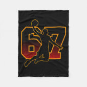 67 Basketball Meme Slam Dunk Sition Six Seven Numb Fleecedecke (Vorderseite)