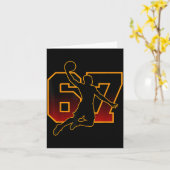 67 Basketball Meme Slam Dunk Sition Six Seven Numb Karte (Gelbe Blume)