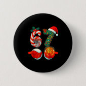 67 Basketball Santa Six Seven Meme Christmas Srt M Button (Vorderseite)