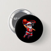 67 Basketball Santa Six Seven Meme Christmas Srt M Button (Vorne & Hinten)