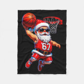 67 Basketball Santa Six Seven Meme Christmas Srt M Fleecedecke (Vorderseite)