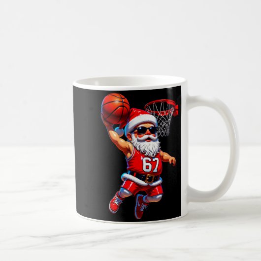 67 Basketball Santa Six Seven Meme Christmas Srt M Kaffeetasse (Rechts)