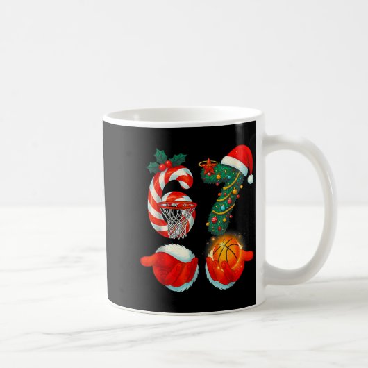 67 Basketball Santa Six Seven Meme Christmas Srt M Kaffeetasse (Rechts)