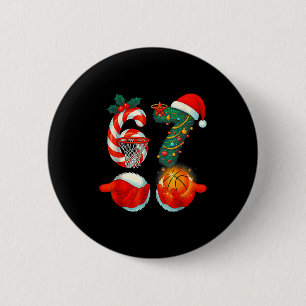 67 Basketball Santa Six Seven Meme Weihnachten Srt Button