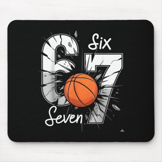 67 Basketball Six Seven 6 7 Meme 67  Mousepad (Vorne)