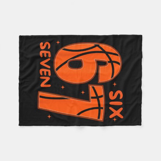 67 Basketball Six Seven 6 7 Meme 6 Fleecedecke (Vorderseite (Horizontal))