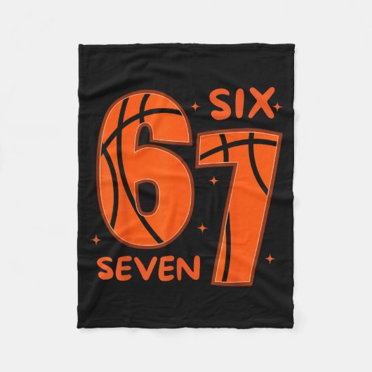 67 Basketball Six Seven 6 7 Meme 6  Fleecedecke (Vorderseite)