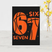 67 Basketball Six Seven 6 7 Meme 6  Karte (Gelbe Blume)
